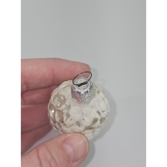 VTG West Germany Blown Glass Christmas Ornament Snow Covered Pinecone Figural - Picture 5 of 5